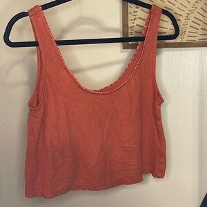 Free People orange cropped tank, XS